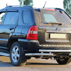 Задня дуга AK007 (нерж.) для Kia Sportage 2004-2010 рр