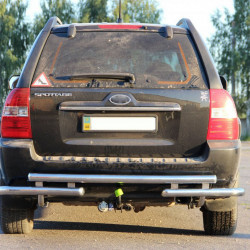 Задня дуга AK007 (нерж.) для Kia Sportage 2004-2010 рр