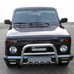 Кенгурятник QT006 (нерж.) для Lada Niva та Urban