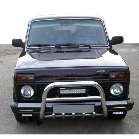 Кенгурятник QT006 (нерж.) для Lada Niva та Urban