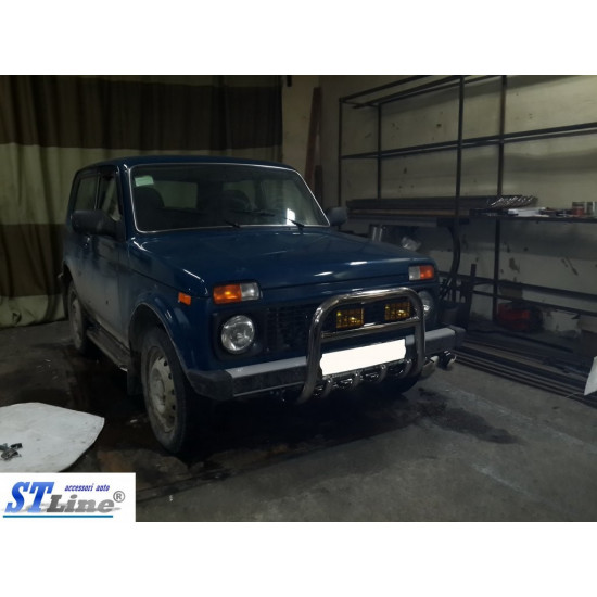 Кенгурятник QT006 (нерж.) для Lada Niva та Urban