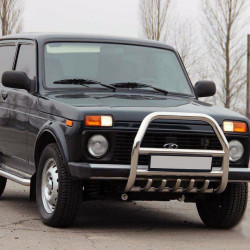 Кенгурятник QT007 (нерж.) для Lada Niva та Urban