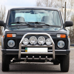 Кенгурятник QT007 (нерж.) для Lada Niva та Urban