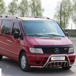 Кенгурятник із вусами WT002 Plus (нерж.) для Mercedes Vito W638 1996-2003 років