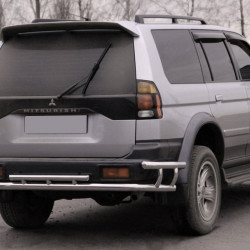 Задній захист AK005-2 (нерж) для Mitsubishi Pajero Sport 1996-2007