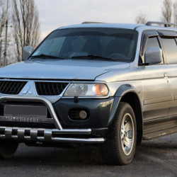 Передній захист ST015-2024WT (нерж) для Mitsubishi Pajero Sport 1996-2007