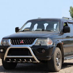 Кенгурятник WT003 (нерж) для Mitsubishi Pajero Sport 1996-2007