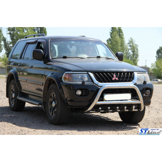 Кенгурятник WT003 (нерж) для Mitsubishi Pajero Sport 1996-2007