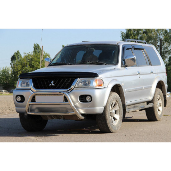 Кенгурятник WT022 (нерж) для Mitsubishi Pajero Sport 1996-2007