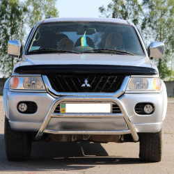 Кенгурятник WT022 (нерж) для Mitsubishi Pajero Sport 1996-2007