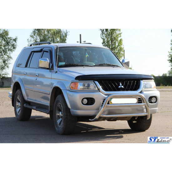 Кенгурятник WT022 (нерж) для Mitsubishi Pajero Sport 1996-2007