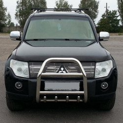 Кенгурятник QT007 (нерж.) для Mitsubishi Pajero Wagon IV