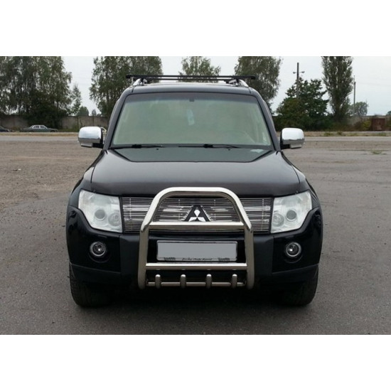 Кенгурятник QT007 (нерж.) для Mitsubishi Pajero Wagon IV