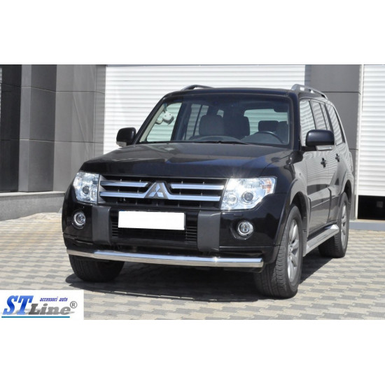 Передній захист ST008 (нерж.) для Mitsubishi Pajero Wagon IV