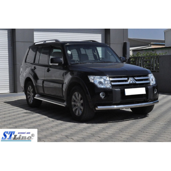 Передній захист ST008 (нерж.) для Mitsubishi Pajero Wagon IV