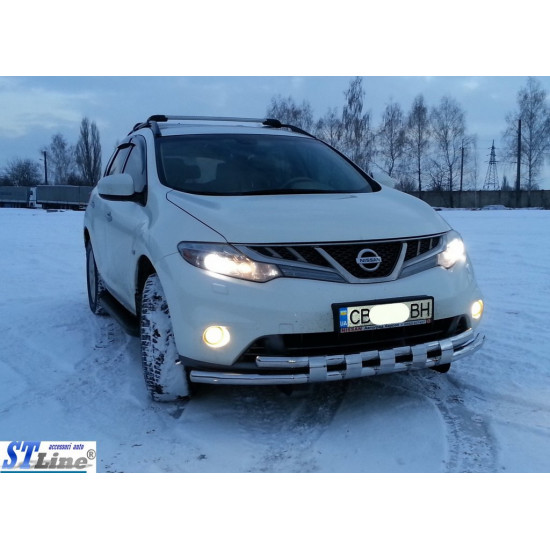 Передній захист ST015 (нерж) для Nissan Murano 2008-2014 рр