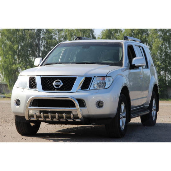 Кенгурятник WT008 (нерж) для Nissan Pathfinder R51 2005-2014рр