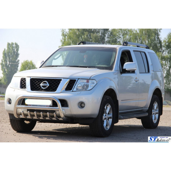 Кенгурятник WT008 (нерж) для Nissan Pathfinder R51 2005-2014рр