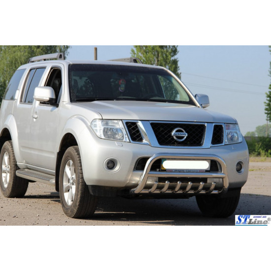 Кенгурятник WT008 (нерж) для Nissan Pathfinder R51 2005-2014рр