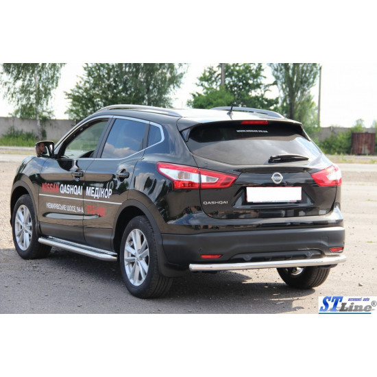 Задня дуга AK002 (нерж) для Nissan Qashqai 2014-2021рр