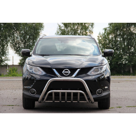 Кенгурятник WT002 (нерж) для Nissan Qashqai 2014-2021рр