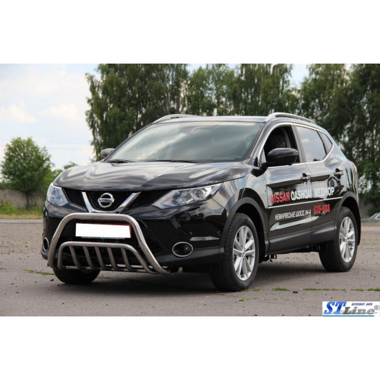 Кенгурятник WT002 (нерж) для Nissan Qashqai 2014-2021рр