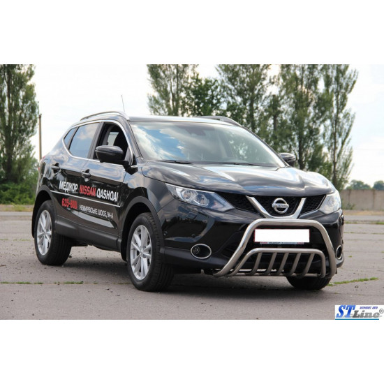 Кенгурятник WT002 (нерж) для Nissan Qashqai 2014-2021рр