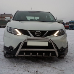 Кенгурятник WT003 (нерж) для Nissan Qashqai 2014-2021рр