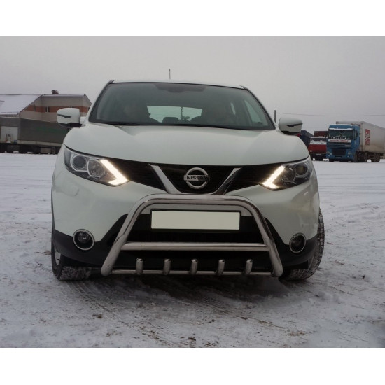 Кенгурятник WT003 (нерж) для Nissan Qashqai 2014-2021рр