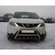 Кенгурятник WT003 (нерж) для Nissan Qashqai 2014-2021рр