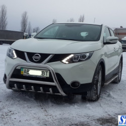 Кенгурятник WT003 (нерж) для Nissan Qashqai 2014-2021рр