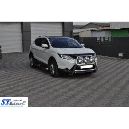 Кенгурятник WT018 (нерж) для Nissan Qashqai 2014-2021рр