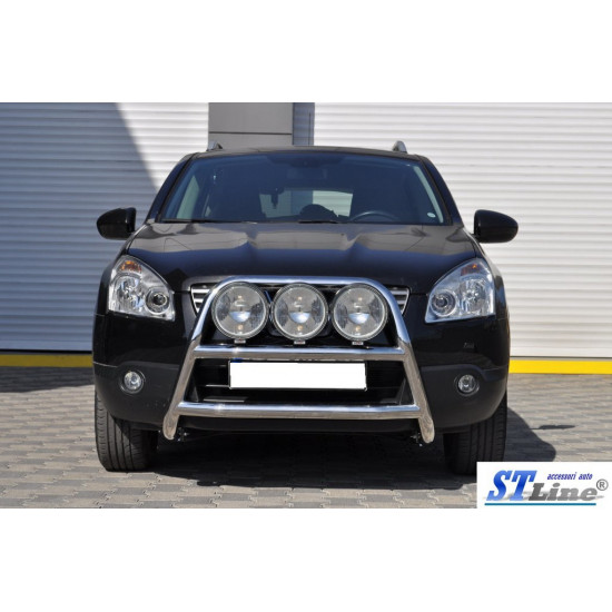 Кенгурятник WT018 (нерж.) для Nissan Qashqai 2007-2010 рр