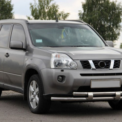 Передній захист ST015/2 (нерж) для Nissan X-trail T31 2007-2014рр