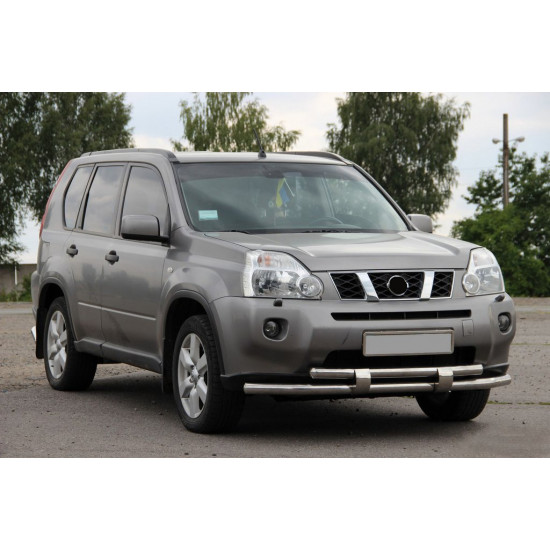 Передній захист ST015/2 (нерж) для Nissan X-trail T31 2007-2014рр