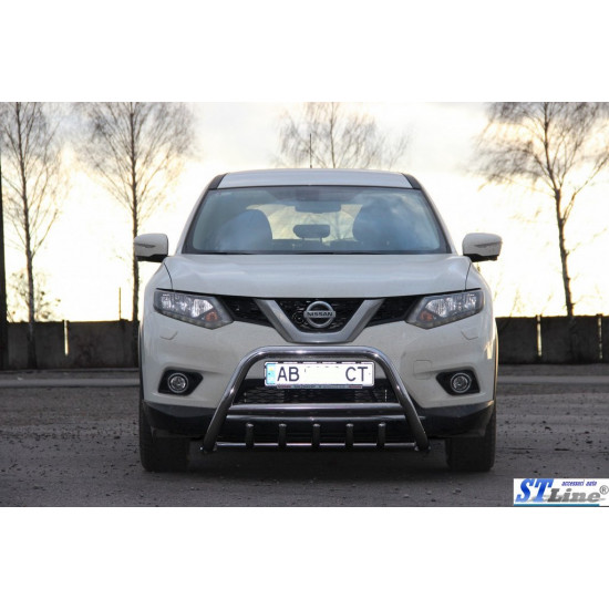 Кенгурятник WT003 (нерж) для Nissan X-trail T32 / Rogue 2014-2021 рр