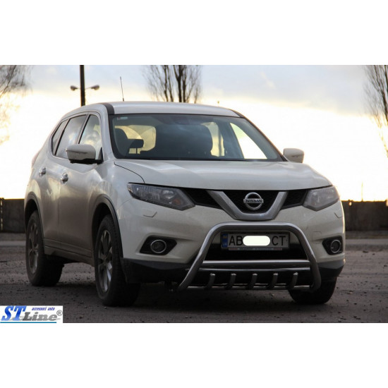 Кенгурятник WT003 (нерж) для Nissan X-trail T32 / Rogue 2014-2021 рр