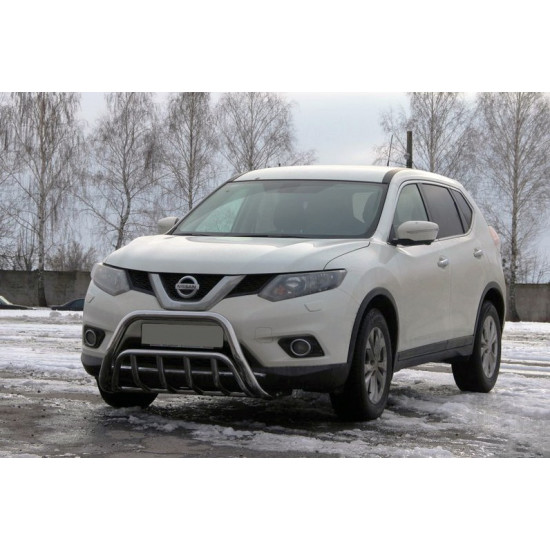 Кенгурятник WT002 (нерж) для Nissan X-trail T32 / Rogue 2014-2021 рр