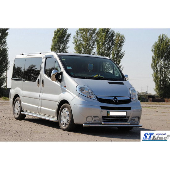 Передній захист ST014 (нерж.) для Opel Vivaro 2001-2015 рр