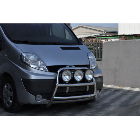 Кенгурятник WT018 (нерж.) для Opel Vivaro 2001-2015 рр