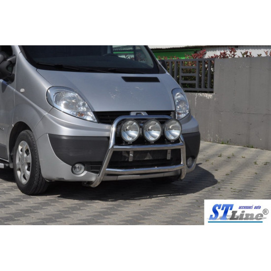 Кенгурятник WT018 (нерж.) для Opel Vivaro 2001-2015 рр