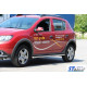 Бічні труби BB001 (2 шт., нерж) 51 мм для Renault Sandero 2013-2022 рр