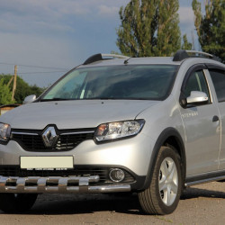 Передня дуга ST015 (нерж.) для Dacia Sandero 2013-2020 рр