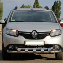 Передня дуга ST015 (нерж.) для Dacia Sandero 2013-2020 рр