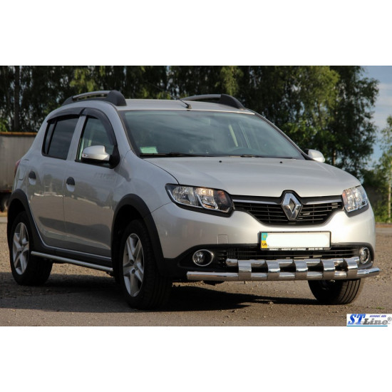 Передня дуга ST015 (нерж.) для Dacia Sandero 2013-2020 рр