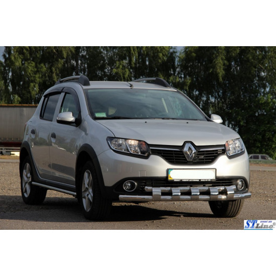 Передня дуга ST015 (нерж.) для Dacia Sandero 2013-2020 рр