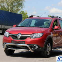 Передня дуга WT007 (нерж.) для Dacia Sandero 2013-2020 рр