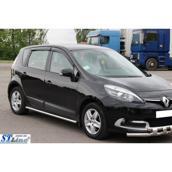 Бічні труби BB001 (2 шт., нерж) 51 мм для Renault Scenic/Grand 2009-2016 рр