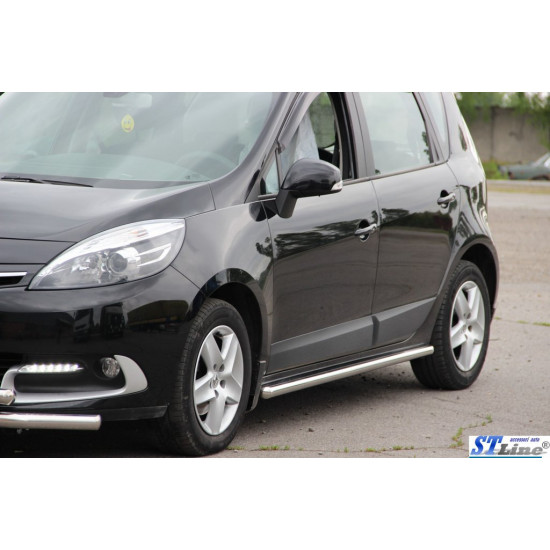 Бічні труби BB001 (2 шт., нерж) 51 мм для Renault Scenic/Grand 2009-2016 рр