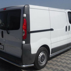 Задній захист з кутами (нерж) для Renault Trafic 2001-2015 рр